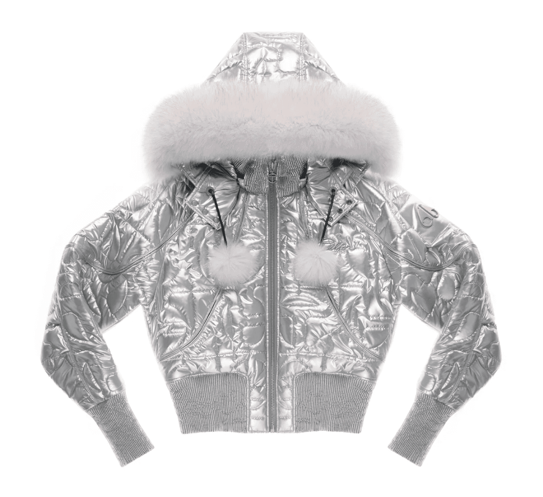 Moose Knuckles x Telfar Silver Quilted Bomber