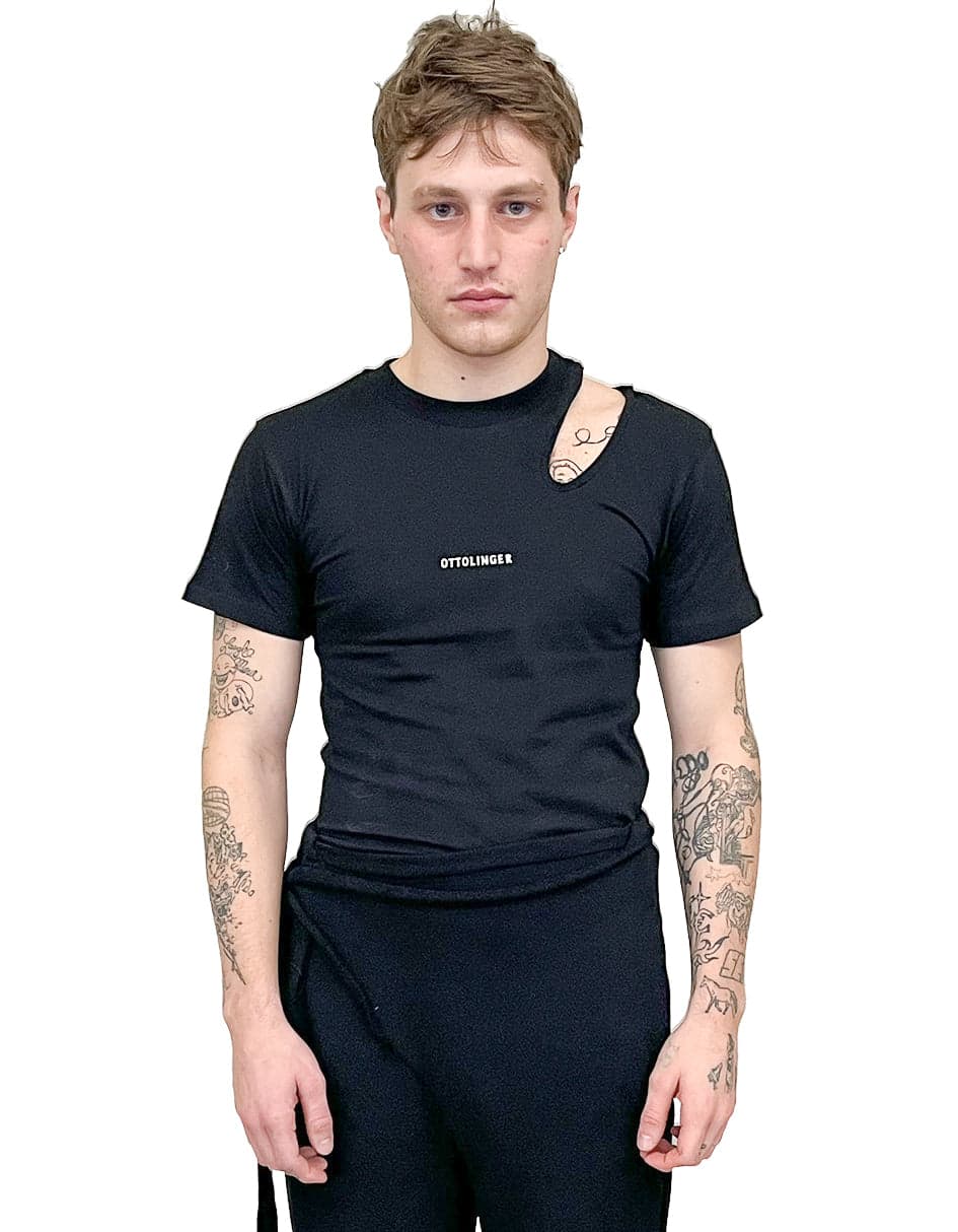 Black Cut-Out Tee