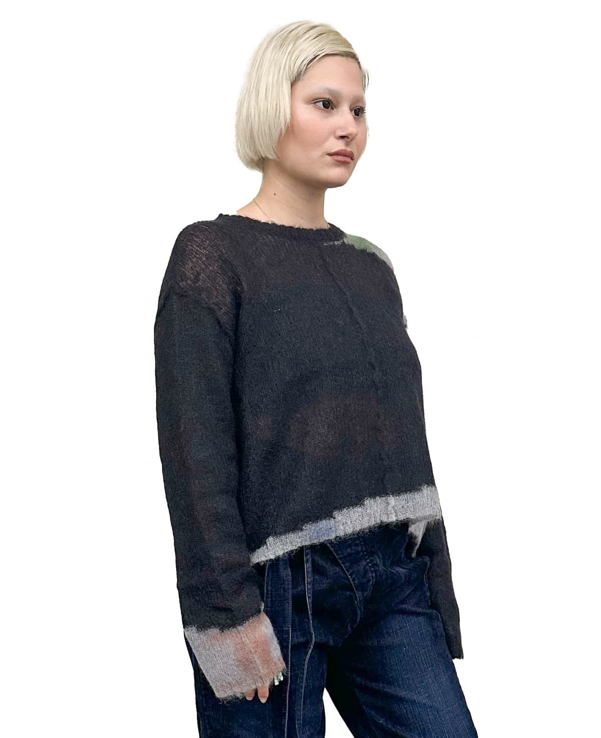 Recycled Mohair Composition Sweater - ELMohairSIDE