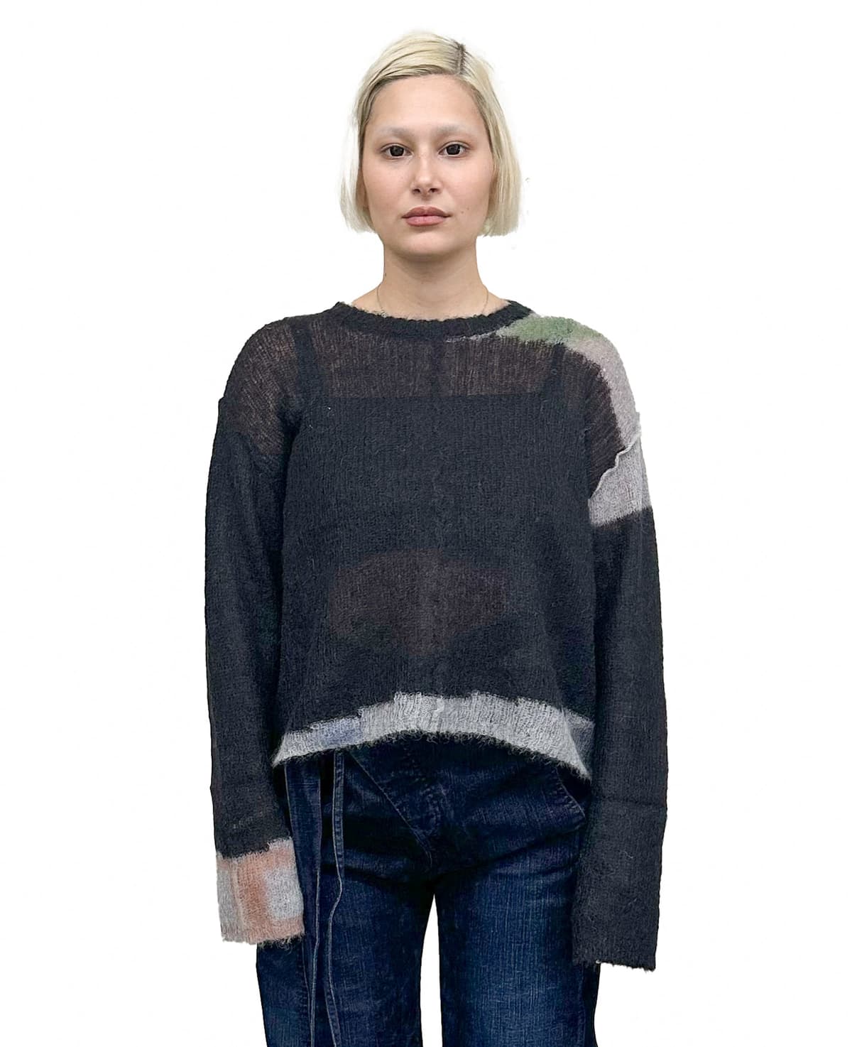 Recycled Mohair Composition Sweater - ELsweatervorne