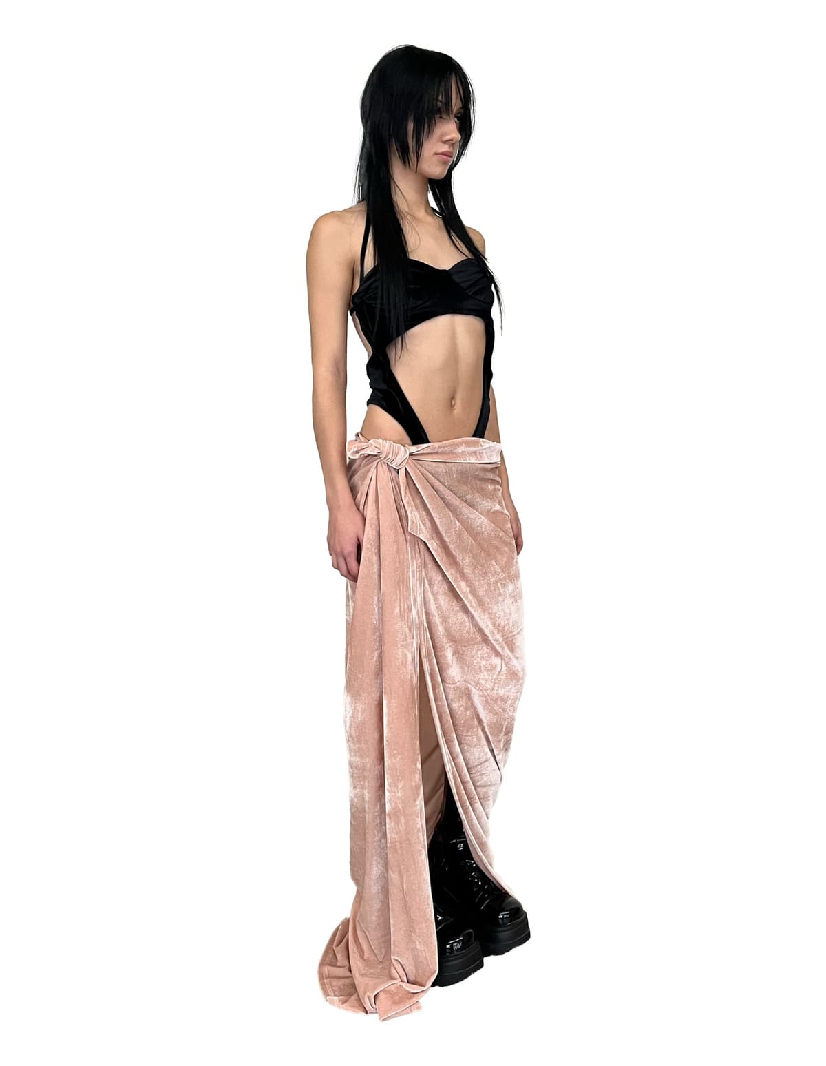 Rose Velvet Skirt - GMBHBODYSIDE-2