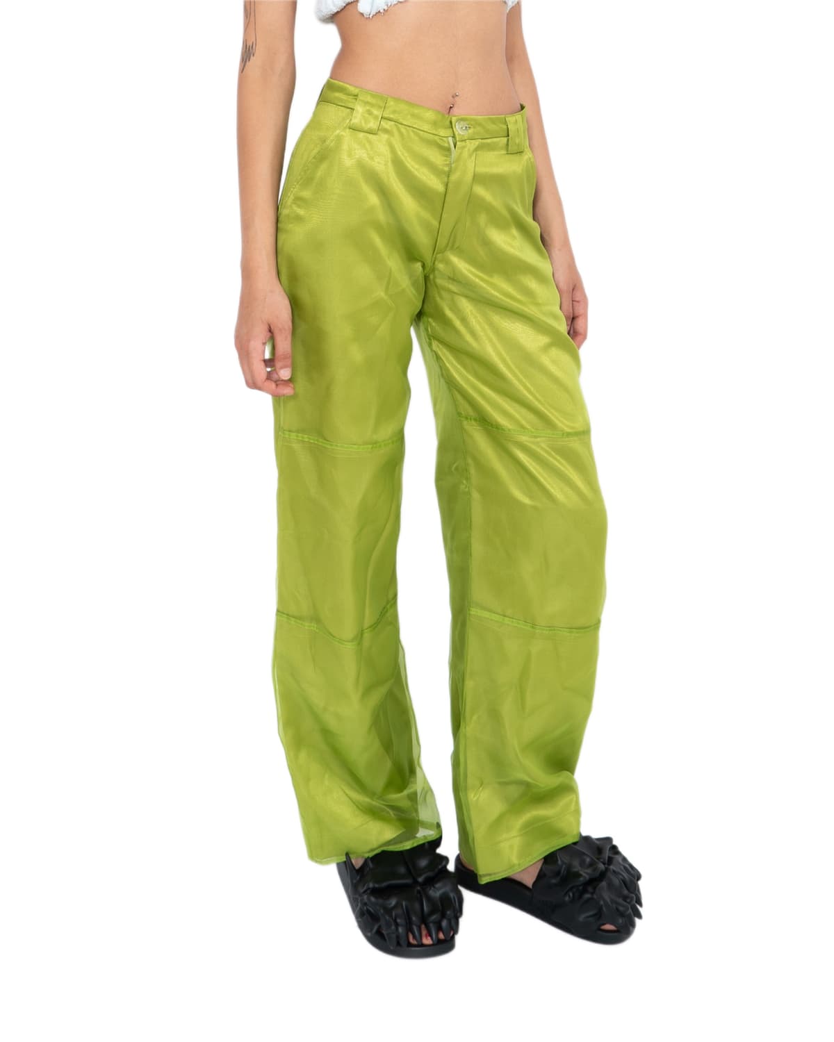 Lime Organza Pants - cslime2