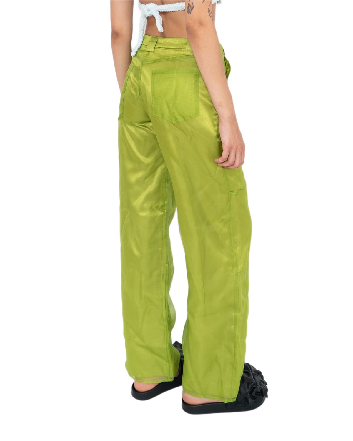 Lime Organza Pants - cslime3