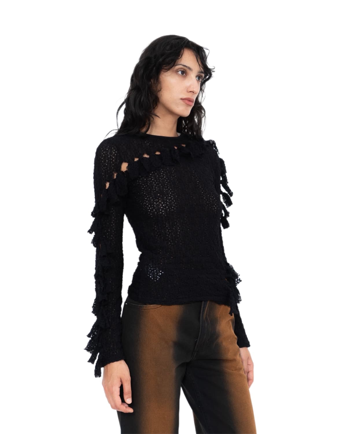 Black Knotted Top - elfluted