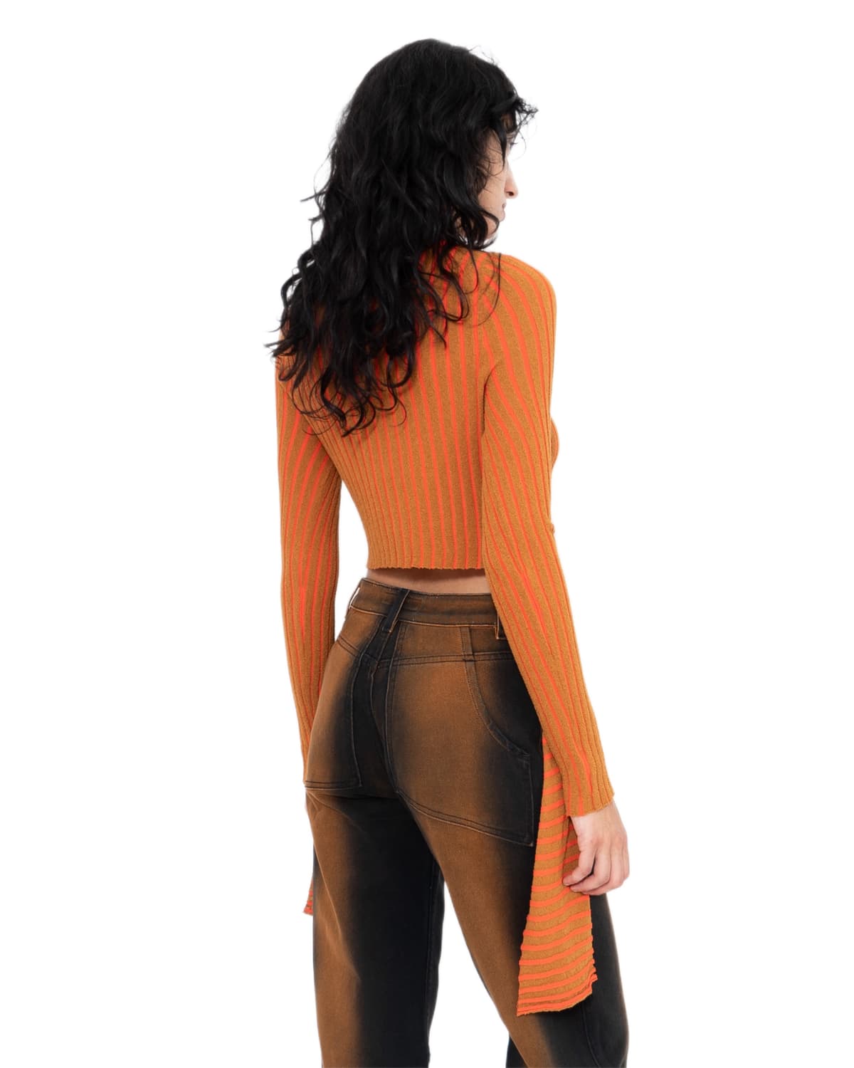 Blood Orange Fluted Sweater - elorange3