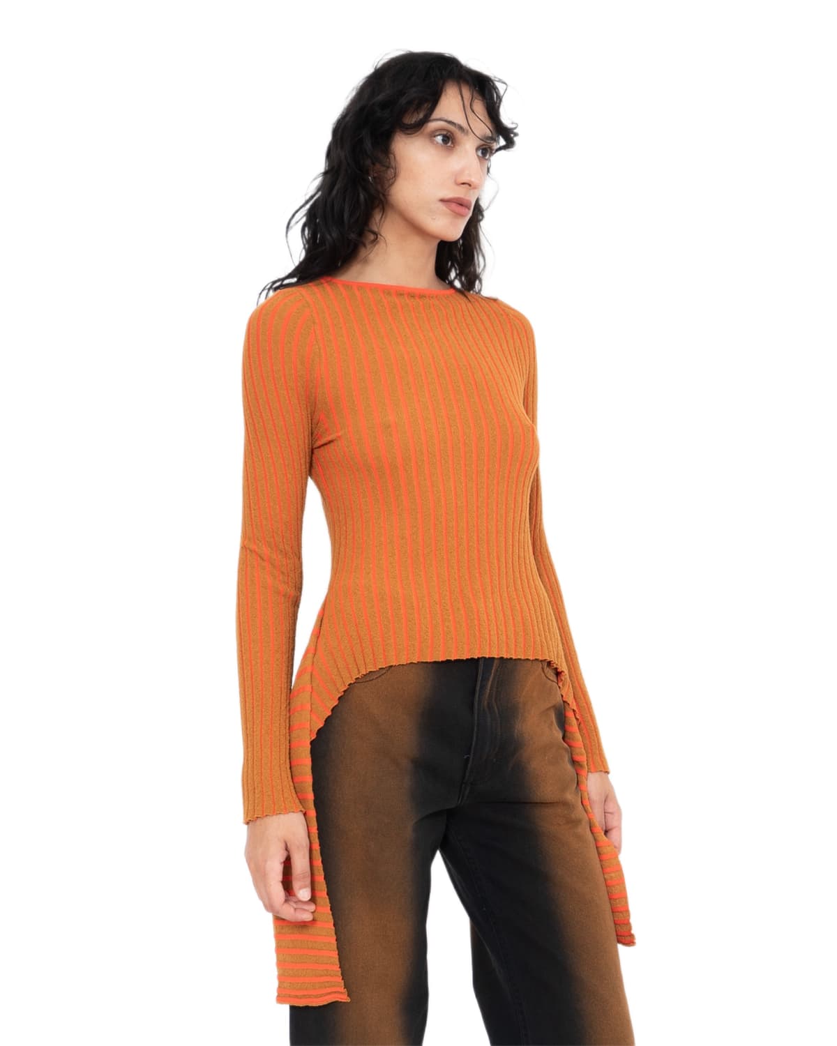 Blood Orange Fluted Sweater - elorange4