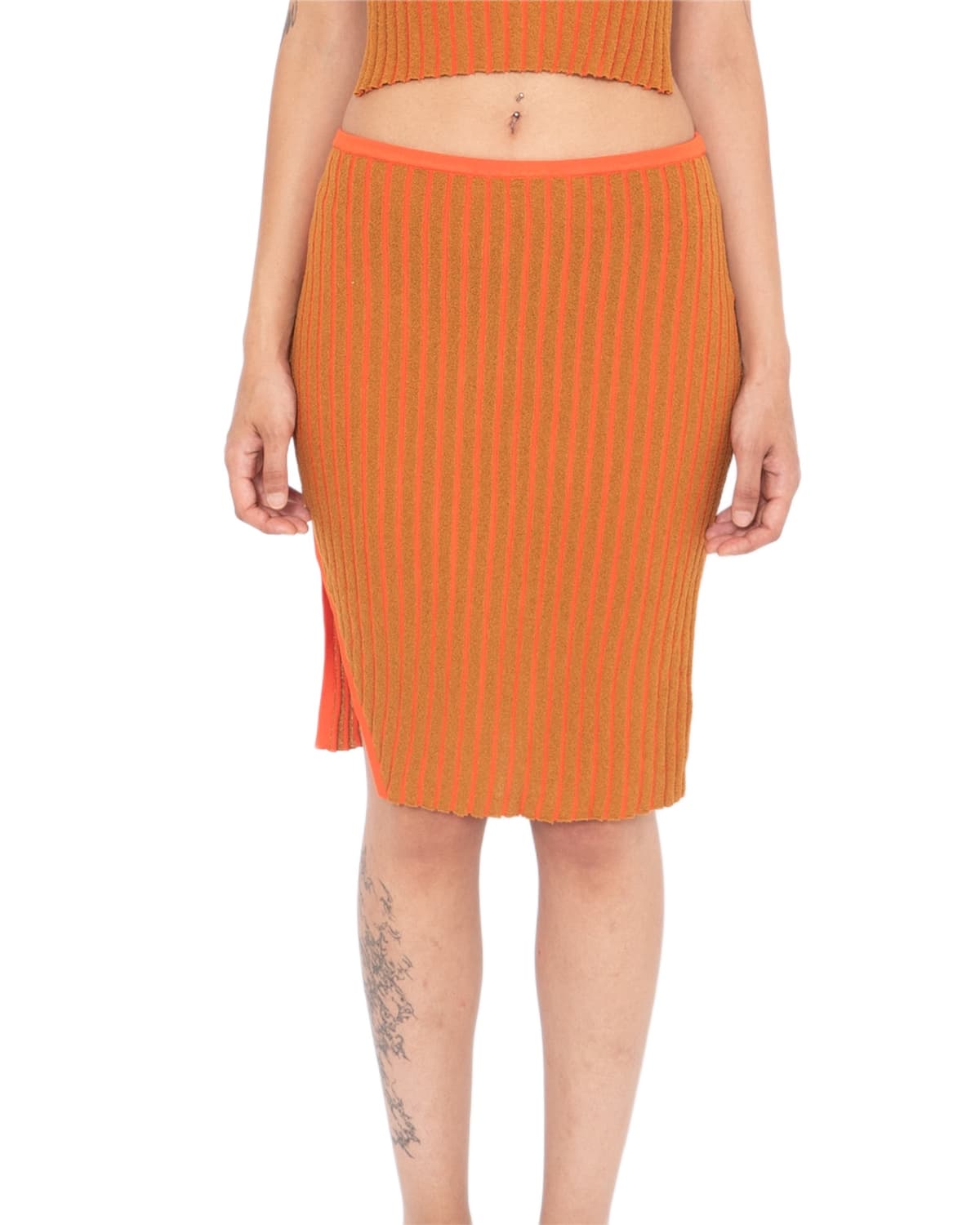 Fluted Skirt in Blood Orange - elorangeskirt2