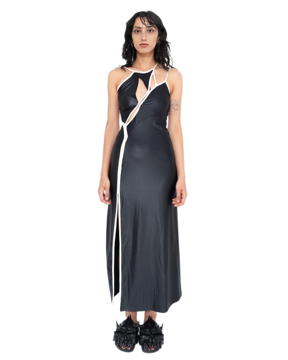 Black Strappy Maxi Dress - image00008