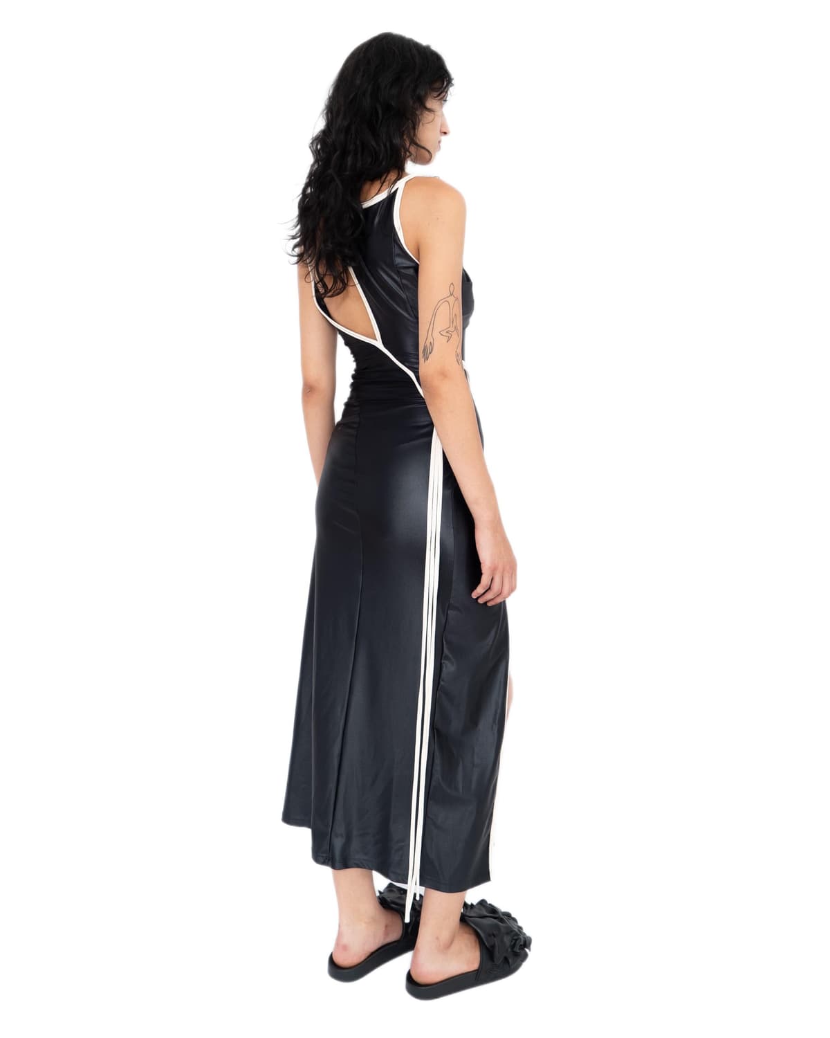 Black Strappy Maxi Dress - image00009