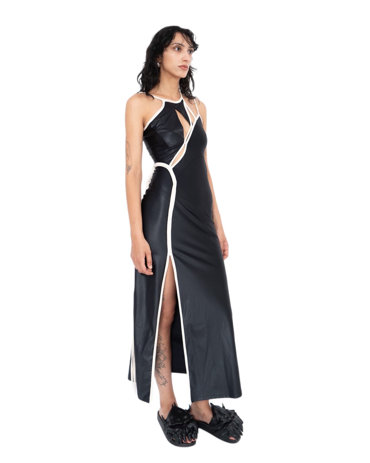 Black Strappy Maxi Dress - odress4