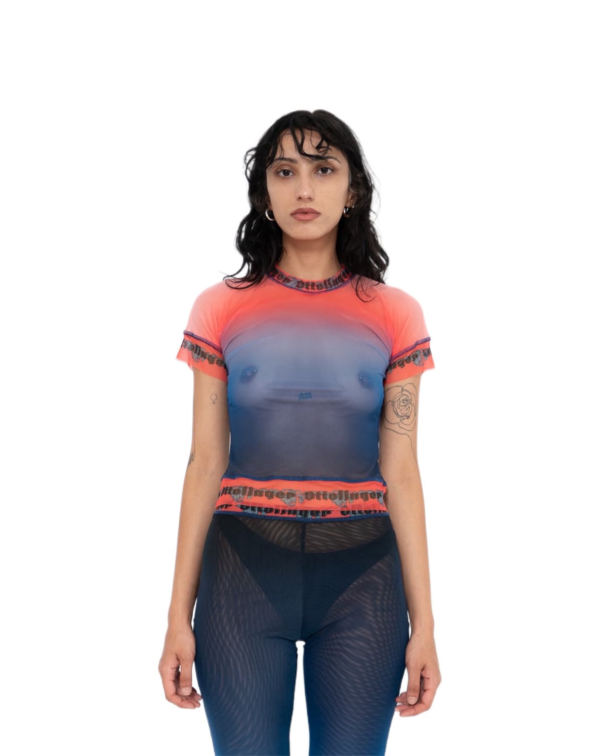 Blueberry Fade Mesh Top - omeshtop